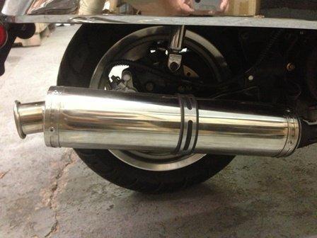 Scooter Performance Exhaust With Black Muffler 50cc - TaoTao Parts Direct